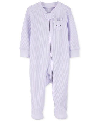 Carter's Baby Girls Bunny Ribbed Sleep & Play Pajamas