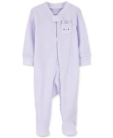 Carter's Baby Girls Bunny Ribbed Sleep & Play Pajamas