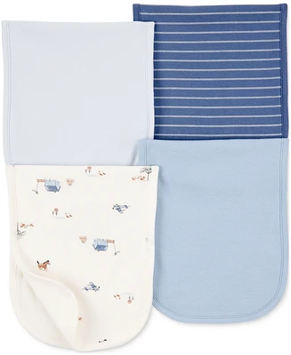 Carter's Baby Cotton Burp Cloths, 4 Pack