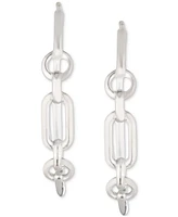 Lauren Ralph Lauren Sterling Silver Medium Link C-Hoop Earrings, 1.38"