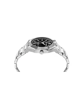 Plein Sport Men's Metronaut Three Hand Quartz Stainless Steel Bracelet Watch, 42mm
