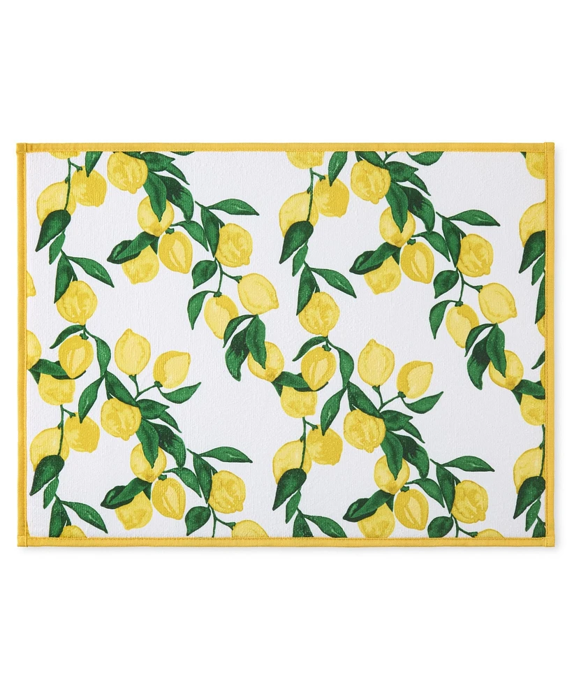 Fiesta Lemon Vine Dish Drying Mat, 16" x 22"