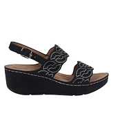 Gc Shoes Women's Alexia Embellished Wedge Sandals
