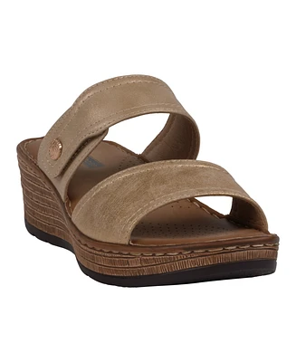 Gc Shoes Women's Meli Slip-On Wedge Sandals