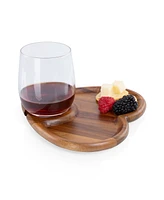 Toscana Heart Shaped Wine Appetizer Plates, Set of 4