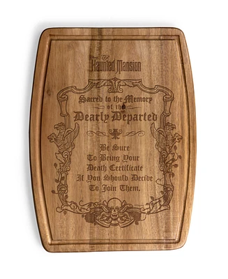 Toscana Haunted Mansion Dearly Departed Ovale Acacia Cutting Board