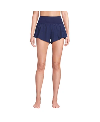 Lands' End Women's 3" Pinchless Flutter Swim Short with Panty