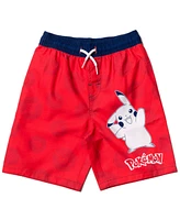 Pokemon Boys Pikachu Rash Guard and Swim Trunks