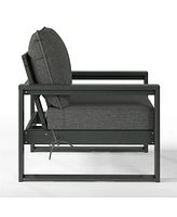 Outdoor Modern 3-Piece Hdpe Patio Sofa Set with Side Table