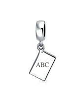Bling Jewelry Bookkeeper Accountant Math Wiz Calculator Dangle Bead Charm Oxidized .925 Sterling Silver Fits European Bracelet