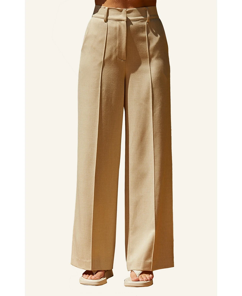 Crescent Women's Jasmine Pleated Trouser Pants