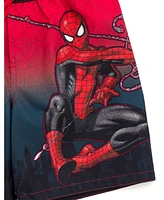 Spider-Man Boys Marvel Avengers Spidey and His Amazing Friends Upf 50+ Swim Trunks to