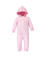 Hudson Baby Girls Fleece Jumpsuits, Coveralls, and Playsuits 2pk