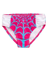 Spider-Man Girls Marvel Spider-Gwen Upf 50+ Rash Guard & Bikini Bottom Swimsuit Set to