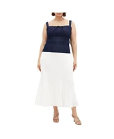 City Chic Plus Abbie Denim Top