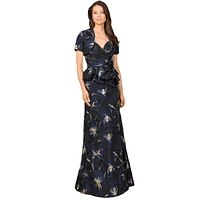Lara Women's Strapless Brocade Gown with Bolero