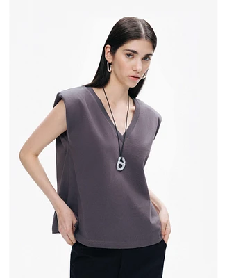 Nocturne Women's V-Neck Padded T-Shirt
