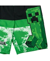 Minecraft Boys Steve Creeper Alex Skeleton Swim Trunks Bathing Suit to