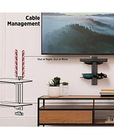 ProMounts Durable Double Glass Av Wall Shelf, Supports up to 36lbs