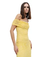 Nocturne Women's Off-The-Shoulder Lace Detailed Maxi Dress