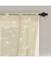 Bridget Leaf Print Rod Pocket Window Tie-up Shade