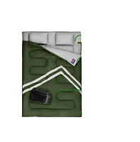 SereneLife Double Sleeping Bag with Two Pillows – Lightweight & Waterproof Sleeping Bag for Adults or Teens, Includes Carrying Bag