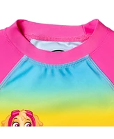 Paw Patrol Toddler Girls One Piece Bathing Suit Rash Guard Tankini Top Bikini Bottom and Skort 5 Swimsuit Set