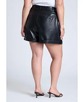 Eloquii Plus Faux Leather Short