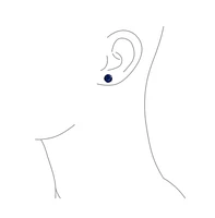 Bling Jewelry Round Solitaire Cz Stud Earrings Screw back Rose Gold Plated .925 Sterling Silver