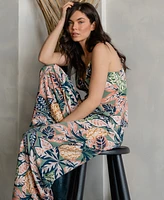 Midnight Bakery Women's Floral Cami Pant Lounge Set