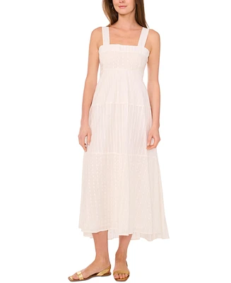Vince Camuto Women's Printed Tiered Squareneck Midi Dress