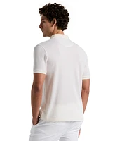 Original Penguin Men's Quarter-Zip Jacquard Polo Shirt