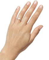 Belle de Mer Cultured Freshwater Pearl (7mm) & Diamond (1/6 ct. t.w.) Leaf Accent Ring in 10k Gold