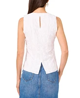 Vince Camuto Women's Textured Keyhole Back Sleeveless Top