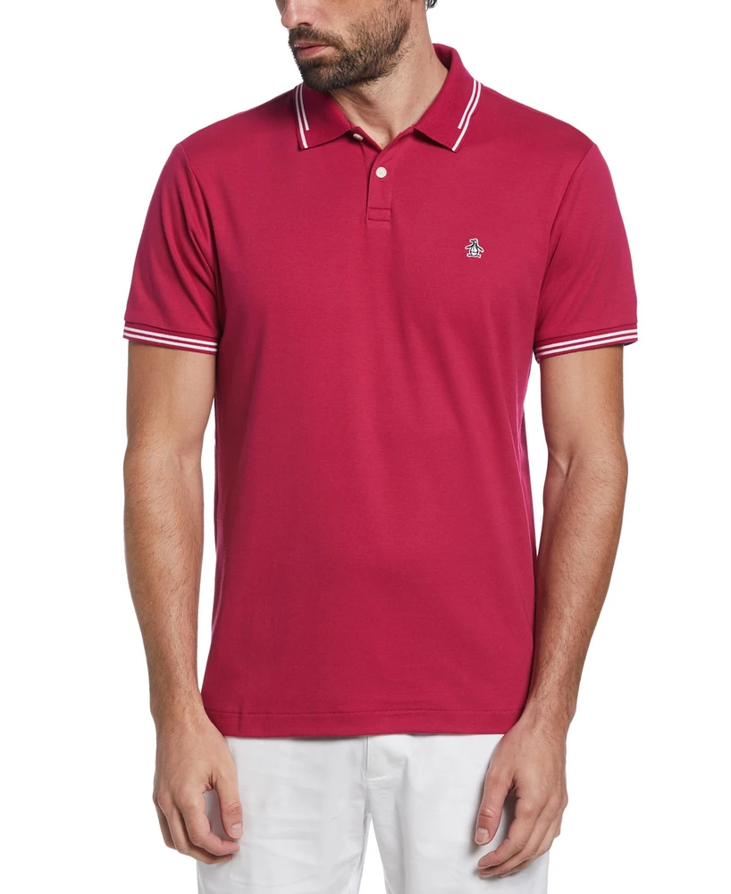 Original Penguin Men's Sticker Pete Slim-Fit Tipped Polo Shirt