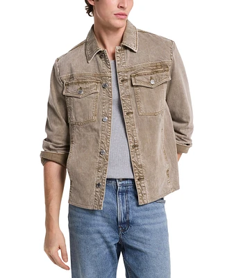 Michael Kors Men's Regular-Fit Pigment-Dyed Denim Shirt Jacket
