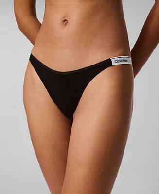 Calvin Klein Women's Modern Logo Dipped String Thong Underwear QD5157