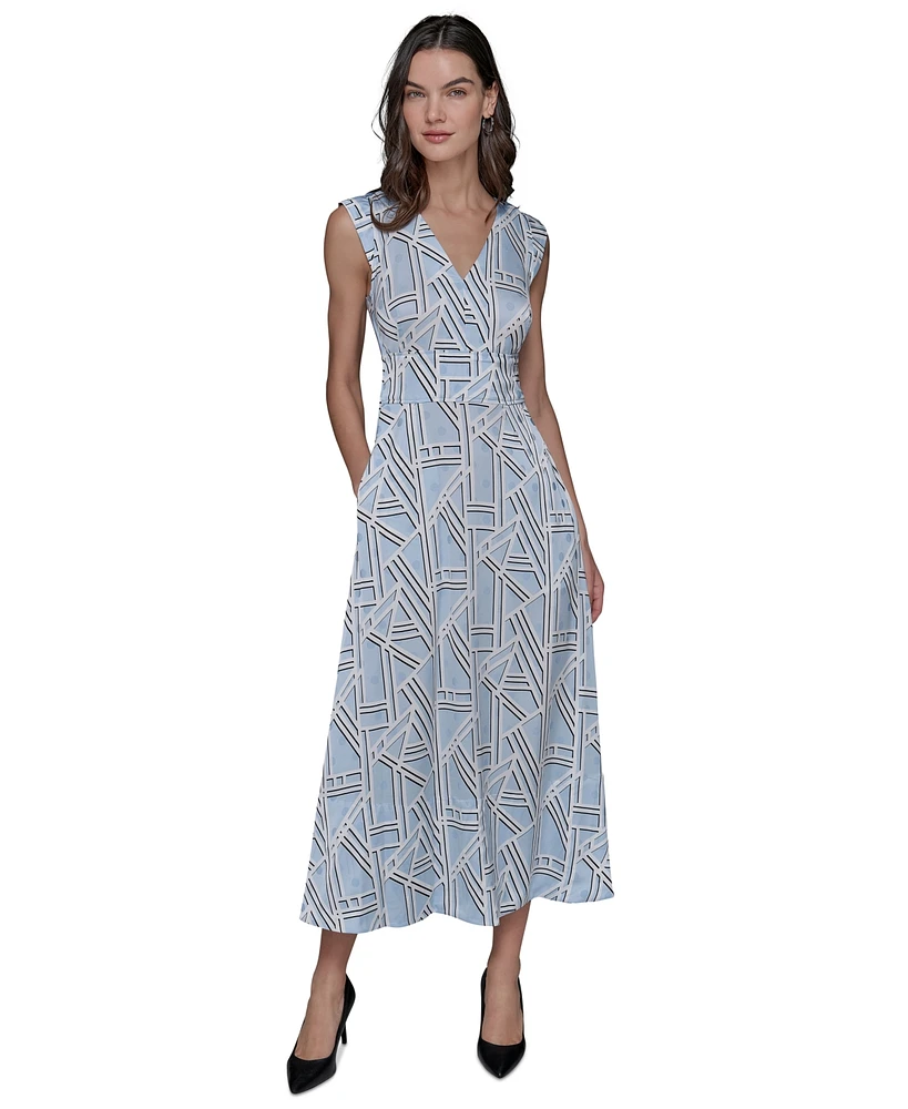 Karl Lagerfeld Paris Women's Printed Maxi Dress
