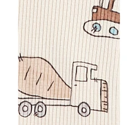 Carter's Baby Boys Construction Ribbed Sleep & Play Pajamas