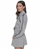 Karl Lagerfeld Women's Striped Track-Jacket