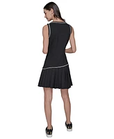 Karl Lagerfeld Paris Women's Sleeveless Pleated Minidress