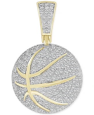 Men's Diamond Pave Basketball Pendant (1/4 ct. t.w.) in 10k Gold