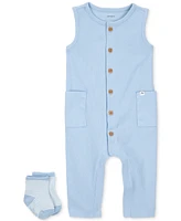 Carter's Baby Boys Jumpsuit & Socks, 2 Piece Set