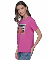 Karl Lagerfeld Paris Women's Pickle Ball Graphic T-Shirt