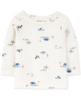 Carter's Baby Boys 2-Pc. Long-Sleeve T-Shirt & Thermal Overalls Set
