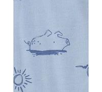 Carter's Baby Boys Dog Little Character Set Cotton Hooded Cardigan, Bodysuit & Pants, 3 Piece