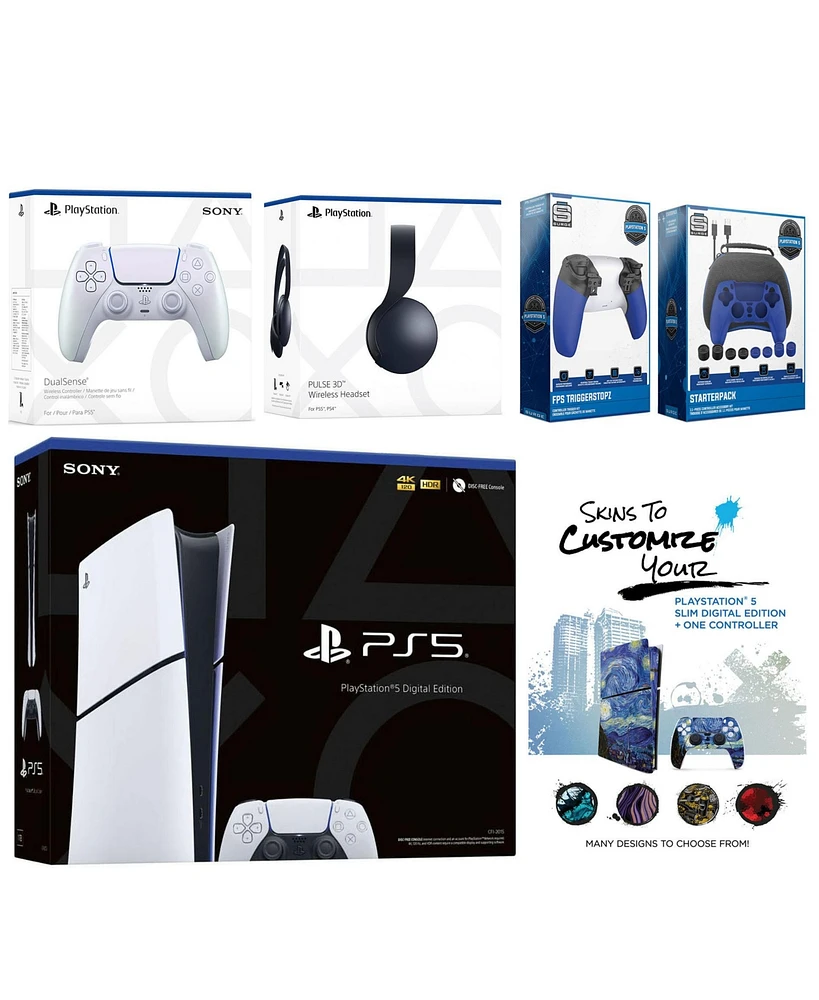 Sony Playstation 5 Slim Digital with Black Pulse Headset, Extra