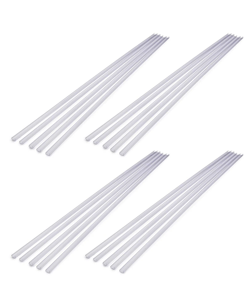 DELight 20 Pack 39" Pvc Channel Mounting Holder for 9/16" Led Neon Rope Light
