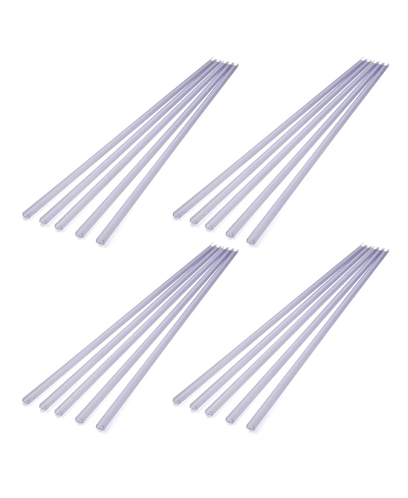 DELight 20Pcs 39" Pvc Channel Mounting Holder for 11/16" Led Neon Strip Light