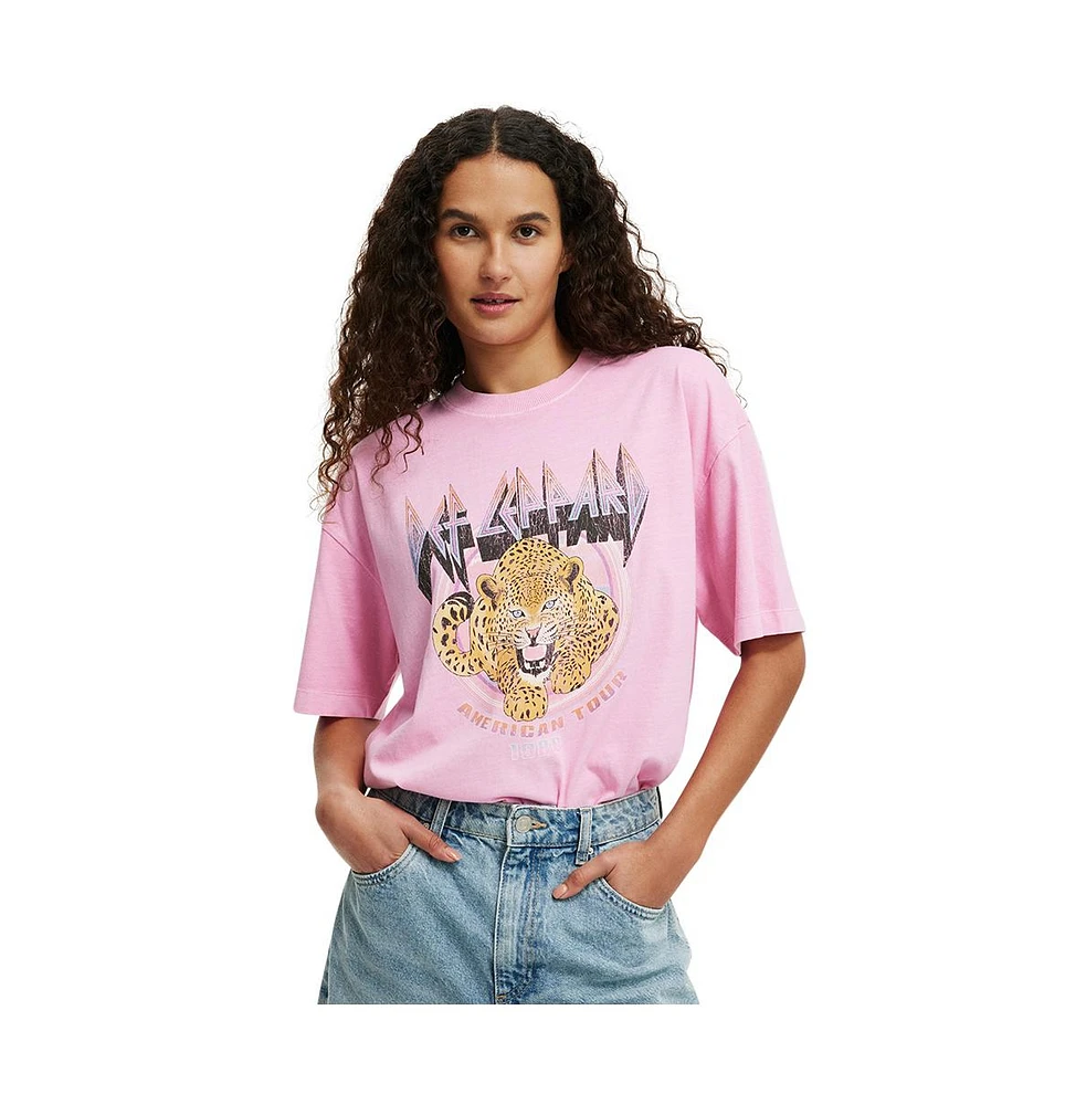Cotton On Women's The Lcn Boxy Graphic Tee